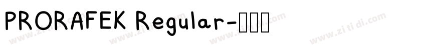 PRORAFEK Regular字体转换